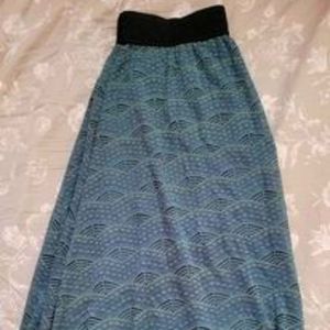 LuLaRoe Jill skirt teal lace size small